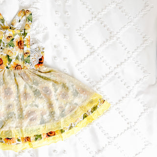Pinafore Dress | Sunflowers + Sunshine - Eliza Cate and Co