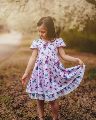 Twirl Dress | Plum Floral